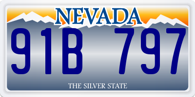 NV license plate 91B797