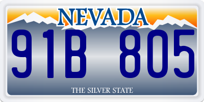 NV license plate 91B805
