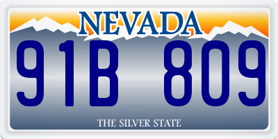 NV license plate 91B809