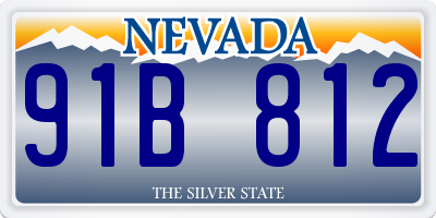 NV license plate 91B812