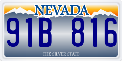 NV license plate 91B816
