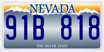 NV license plate 91B818