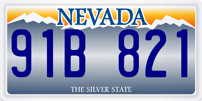 NV license plate 91B821