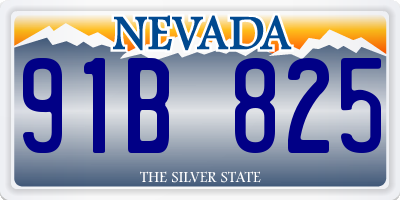 NV license plate 91B825