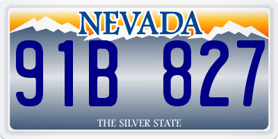 NV license plate 91B827