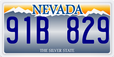 NV license plate 91B829