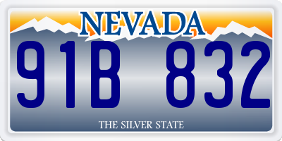 NV license plate 91B832