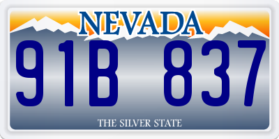 NV license plate 91B837