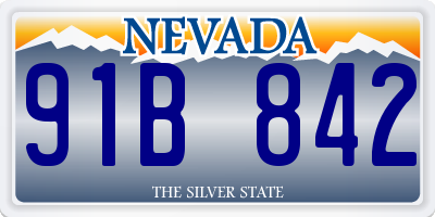 NV license plate 91B842