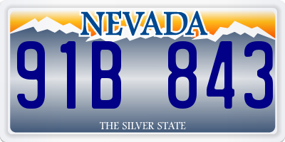 NV license plate 91B843