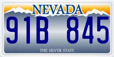 NV license plate 91B845