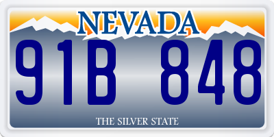 NV license plate 91B848