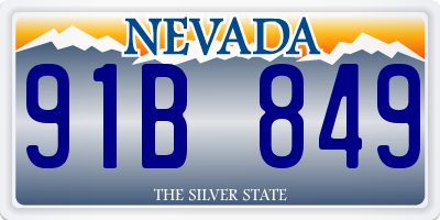 NV license plate 91B849