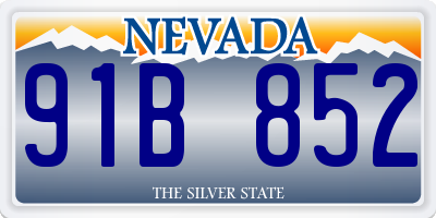 NV license plate 91B852