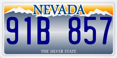 NV license plate 91B857