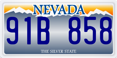 NV license plate 91B858