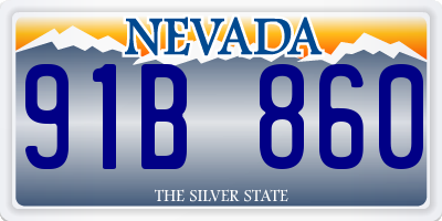 NV license plate 91B860