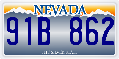 NV license plate 91B862