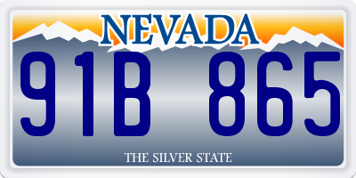 NV license plate 91B865