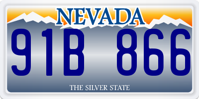 NV license plate 91B866