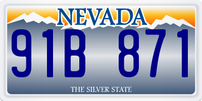 NV license plate 91B871