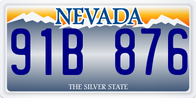 NV license plate 91B876