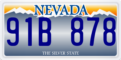 NV license plate 91B878
