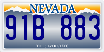 NV license plate 91B883