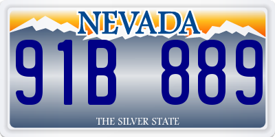 NV license plate 91B889