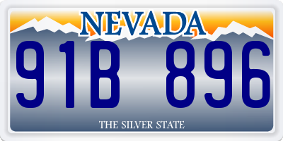 NV license plate 91B896