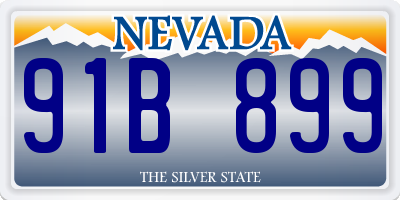 NV license plate 91B899