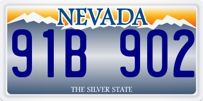 NV license plate 91B902