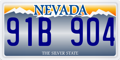 NV license plate 91B904