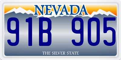 NV license plate 91B905