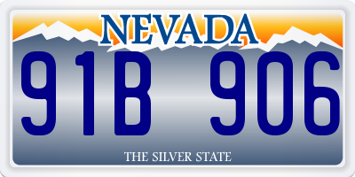 NV license plate 91B906