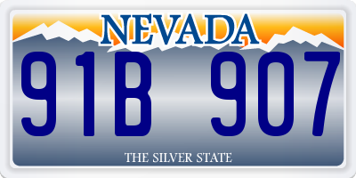 NV license plate 91B907