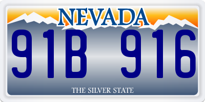 NV license plate 91B916