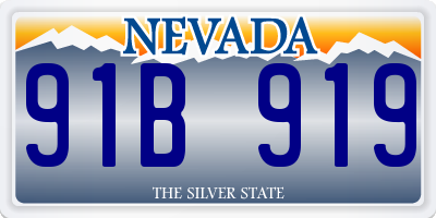 NV license plate 91B919