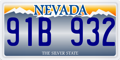NV license plate 91B932