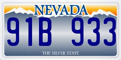 NV license plate 91B933