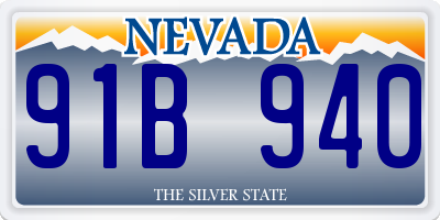NV license plate 91B940