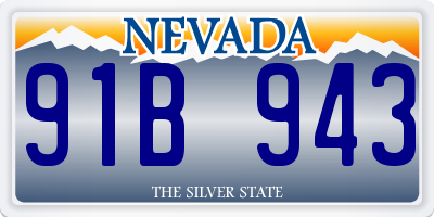 NV license plate 91B943