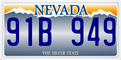 NV license plate 91B949