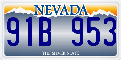 NV license plate 91B953