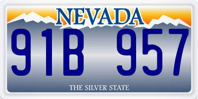 NV license plate 91B957