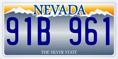 NV license plate 91B961