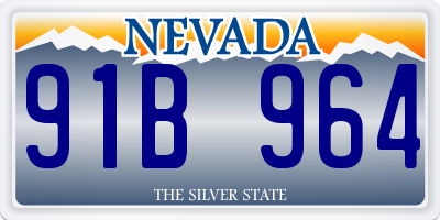 NV license plate 91B964