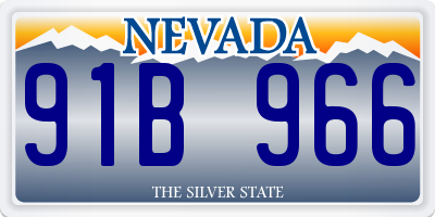 NV license plate 91B966