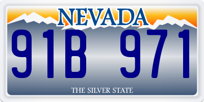 NV license plate 91B971