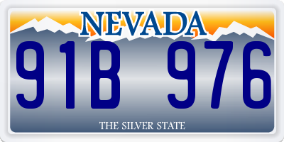 NV license plate 91B976